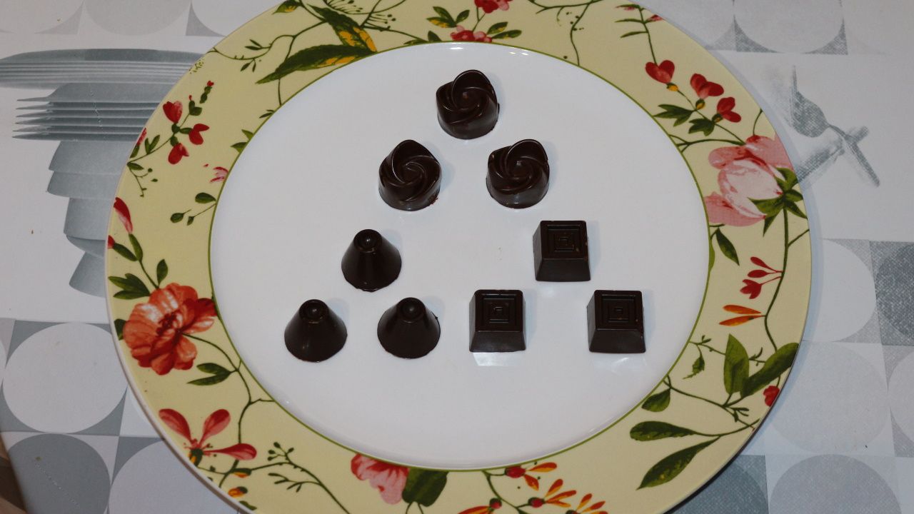 Bombones de chocolate veganos deliciosos